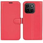 For Honor X6c Litchi Texture Horizontal Flip Leather Phone Case with Holder(Red)