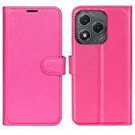 For Honor 400 Smart Litchi Texture Horizontal Flip Leather Phone Case with Holder(Rose Red)