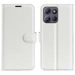 For Motorola Moto G Power 2025 Litchi Texture Horizontal Flip Leather Phone Case with Holder(White)