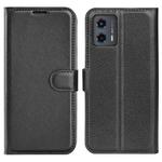 For Motorola Moto G 5G 2023 Litchi Texture Horizontal Flip Leather Phone Case with Holder(Black)