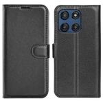 For Motorola Moto G Stylus 5G 2025 Litchi Texture Horizontal Flip Leather Phone Case with Holder(Black)