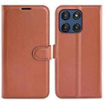 For Motorola Moto G Stylus 5G 2025 Litchi Texture Horizontal Flip Leather Phone Case with Holder(Brown)