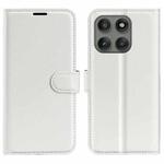 For Motorola Edge 60 Pro Litchi Texture Horizontal Flip Leather Phone Case with Holder(White)