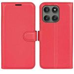 For Motorola Edge 60 Pro Litchi Texture Horizontal Flip Leather Phone Case with Holder(Red)