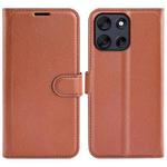 For Motorola Moto G56 5G / G66Y / G66J Litchi Texture Horizontal Flip Leather Phone Case with Holder(Brown)