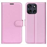 For Motorola Moto G56 5G / G66Y / G66J Litchi Texture Horizontal Flip Leather Phone Case with Holder(Pink)