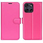 For Motorola Moto G56 5G / G66Y / G66J Litchi Texture Horizontal Flip Leather Phone Case with Holder(Rose red)