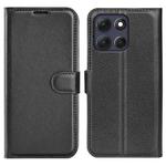 For Motorola Moto G86 5G Litchi Texture Horizontal Flip Leather Phone Case with Holder(Black)
