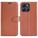 For Motorola Moto G86 5G Litchi Texture Horizontal Flip Leather Phone Case with Holder(Brown)