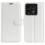 For Xiaomi 14T Pro Litchi Texture Horizontal Flip Leather Phone Case with Holder(White)