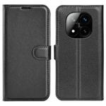 For Xiaomi Redmi Note 14 Pro+ Litchi Texture Horizontal Flip Leather Phone Case with Holder(Black)