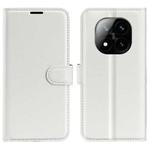 For Xiaomi Redmi Note 14 Pro+ Litchi Texture Horizontal Flip Leather Phone Case with Holder(White)