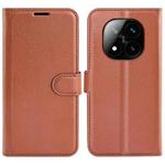For Xiaomi Redmi Note 14 Pro+ Litchi Texture Horizontal Flip Leather Phone Case with Holder(Brown)