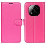 For Xiaomi Redmi Note 14 Pro+ Litchi Texture Horizontal Flip Leather Phone Case with Holder(Rose Red)
