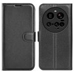 For Xiaomi 15 Ultra Litchi Texture Horizontal Flip Leather Phone Case with Holder(Black)