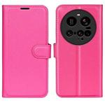 For Xiaomi 15 Ultra Litchi Texture Horizontal Flip Leather Phone Case with Holder(Rose Red)