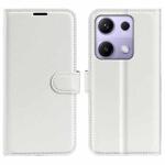 For Redmi Note 14S 4G Litchi Texture Horizontal Flip Leather Phone Case with Holder(White)