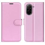 For Redmi A5 4G 173.3mm Litchi Texture Horizontal Flip Leather Phone Case with Holder(Pink)