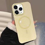 For iPhone 11 Pro Max Glitter MagSafe Thin Circle TPU Phone Case(Yellow)
