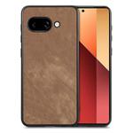 For Google Pixel 9a Vintage Leather PC Back Cover Phone Case(Brown)