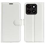 For ZTE Blade A35 Litchi Texture Horizontal Flip Leather Phone Case with Holder(White)