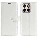 For ZTE Blade V70 Litchi Texture Horizontal Flip Leather Phone Case with Holder(White)