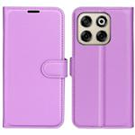 For ZTE Blade V70 Litchi Texture Horizontal Flip Leather Phone Case with Holder(Purple)