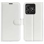 For ZTE Blade A36 Litchi Texture Horizontal Flip Leather Phone Case with Holder(White)