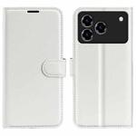 For ZTE Blade A76 4G Litchi Texture Horizontal Flip Leather Phone Case with Holder(White)