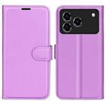 For ZTE Blade A76 4G Litchi Texture Horizontal Flip Leather Phone Case with Holder(Purple)
