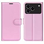 For ZTE Blade A76 4G Litchi Texture Horizontal Flip Leather Phone Case with Holder(Pink)