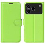 For ZTE Blade A76 4G Litchi Texture Horizontal Flip Leather Phone Case with Holder(Green)