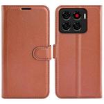 For ZTE Blade A56 Litchi Texture Horizontal Flip Leather Phone Case with Holder(Brown)
