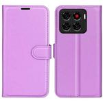 For ZTE Blade A56 Litchi Texture Horizontal Flip Leather Phone Case with Holder(Purple)