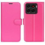 For ZTE Blade A56 Litchi Texture Horizontal Flip Leather Phone Case with Holder(Rose Red)