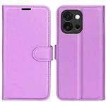 For OnePlus 13T Litchi Texture Horizontal Flip Leather Phone Case with Holder(Purple)