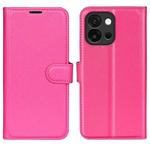 For OnePlus 13T Litchi Texture Horizontal Flip Leather Phone Case with Holder(Rose red)
