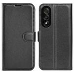 For OnePlus Nord 5 / Ace 5 Ultra Litchi Texture Horizontal Flip Leather Phone Case with Holder(Black)