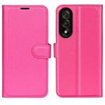 For OnePlus Nord 5 / Ace 5 Ultra Litchi Texture Horizontal Flip Leather Phone Case with Holder(Rose Red)