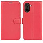For OnePlus Nord CE5 / Ace 5 Racing Litchi Texture Horizontal Flip Leather Phone Case with Holder(Red)
