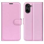 For OnePlus Nord CE5 / Ace 5 Racing Litchi Texture Horizontal Flip Leather Phone Case with Holder(Pink)