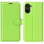 For OnePlus Nord CE5 / Ace 5 Racing Litchi Texture Horizontal Flip Leather Phone Case with Holder(Green)