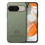 For Google Pixel 9 / 9 Pro Twill Fabric Leather Skin Back Phone Case(Green)