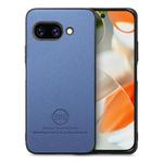 For Google Pixel 9a Twill Fabric Leather Skin Back Phone Case(Blue)