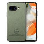 For Google Pixel 9a Twill Fabric Leather Skin Back Phone Case(Green)