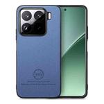 For Xiaomi 15 Twill Fabric Leather Skin Back Phone Case(Blue)