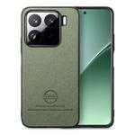For Xiaomi 15 Pro Twill Fabric Leather Skin Back Phone Case(Green)