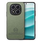 For Redmi Note 14 Pro+ 5G Twill Fabric Leather Skin Back Phone Case(Green)