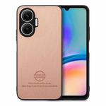For Redmi Turbo 4 Pro Twill Fabric Leather Skin Back Phone Case(Pink)