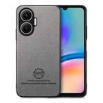 For Redmi Turbo 4 Pro Twill Fabric Leather Skin Back Phone Case(Gray)